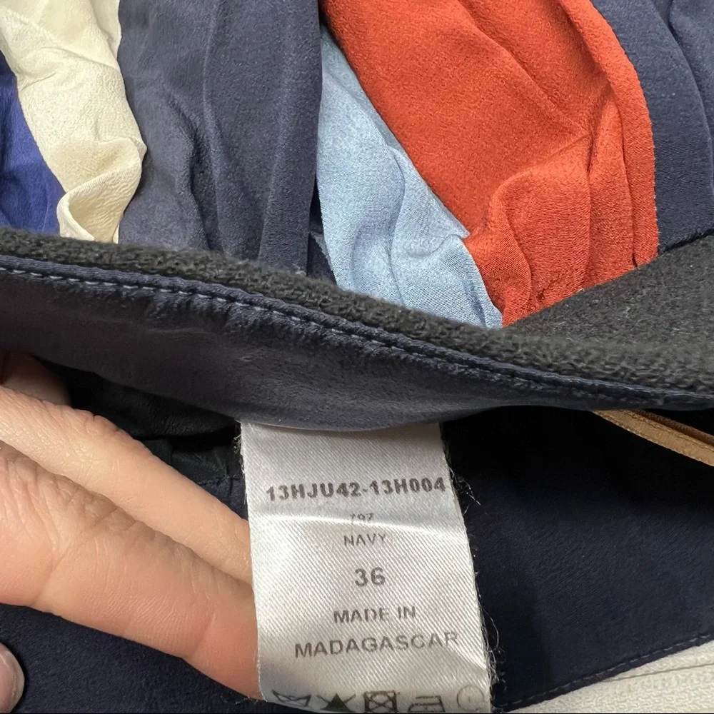 Chloe Striped Wool Pleated Silk Striped Skirt 36 - Picture 6 of 11